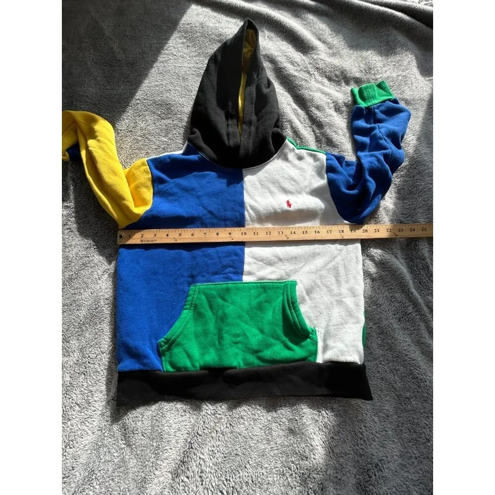 Polo Ralph Lauren Youth 14-16 Hoodie Sweatshirt Color Block Preppy‎ Y2K 17740x